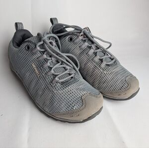 MERRELL Women Lace Up Shoes Size 7.5 Gray Color Flat Walking Shoes